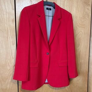 Theory Bold Scarlet Blazer and Pants
